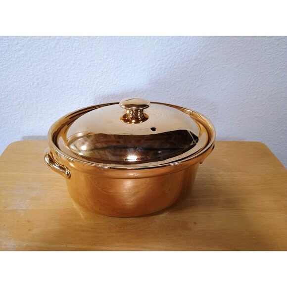 Vintage Hall Golden Glo Gold 2 Quart French Casserole Dish With Lid - Picture 6 of 11